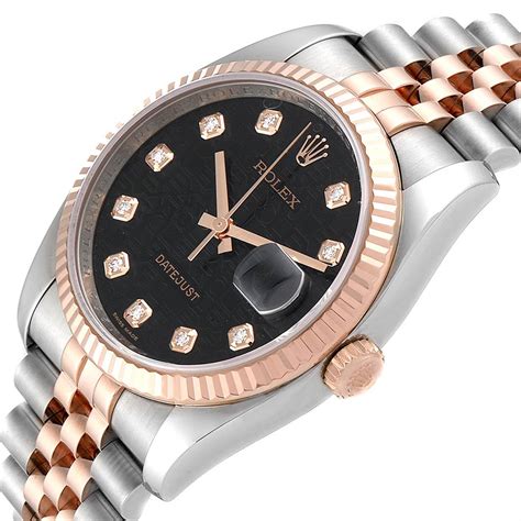 rolex steel and gold datejust|Rolex 36mm Datejust with diamonds.